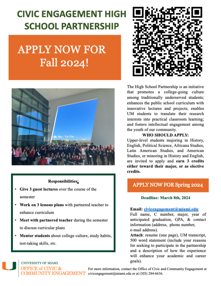 flyer images for fall 2024 high school partnership