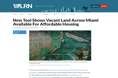 WLRN New Tool Shows Land Across Miami